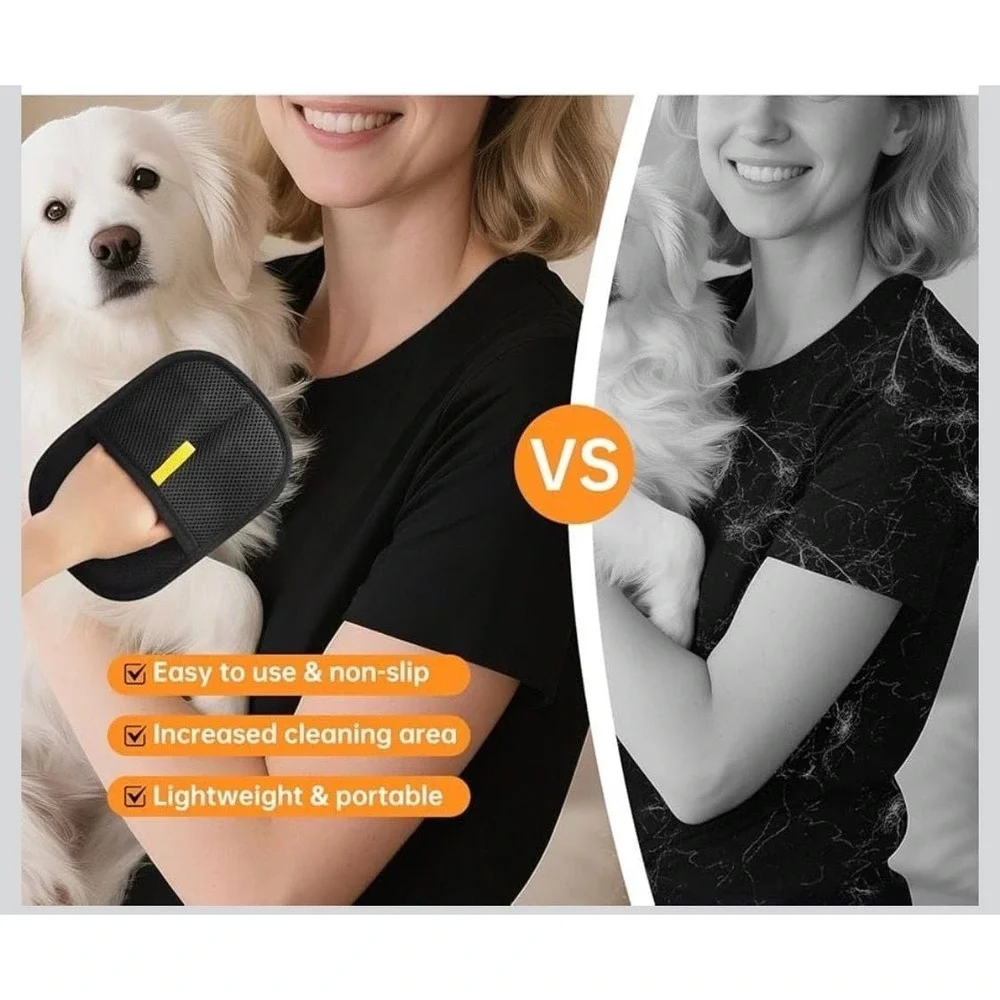 Shedly Sweep Pro 2-Pack Reusable‎ Electrostatic Pet Hair Removal Gloves